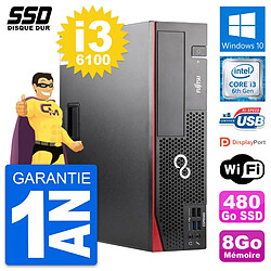 PC Fujitsu Esprimo D556 DT Intel Core i3-6100 RAM 8Go SSD 480Go Windows 10 Wifi · Occasion 