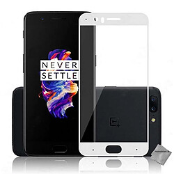 Htdmobiles Film de protection vitre verre trempe incurve integral pour OnePlus 5 - BLANC