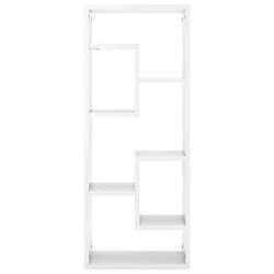 Avis vidaXL Étagère murale Blanc brillant 36x16x90 cm Bois d'ingénierie