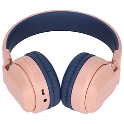 SUGIFT Casque Bluetooth - Casque Bluetooth 5.0 sans fil pour cours en ligne, compatible avec carte TF, casque pour enfants - Rose Casque Bluetooth professionnel pour enfants