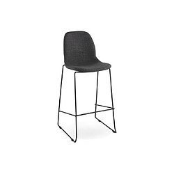 Kokoon Design Tabouret de bar design COOPER DARK GREY 52x54x112 cm