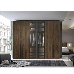 Inside 75 Armoire 268,4 x 220 cm couleur Legend Pizzara 4 portes lisses 2 portes claires poignée barra 