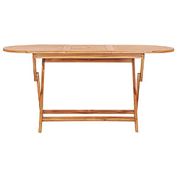 vidaXL Table pliable de jardin 160x80x75 cm Bois de teck solide