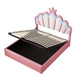 ComfortXL Lit Pour Princesses Avec Éclairage D'ambiance Réglable, Tête De Lit En Forme De Nuages ??140*200cm