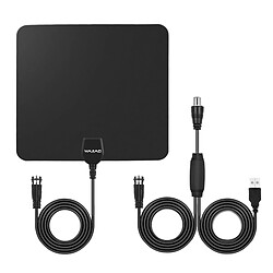 Wewoo Antenne TV HD numérique d'intérieur ultra-fine avec amplificateur longue portée de 50 milles (noir)