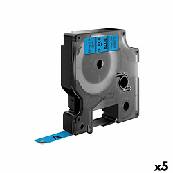 Ruban Laminé pour Etiqueteuses Dymo D1 40916 LabelManager™ Noir Bleu 9 mm (5 Unités) 