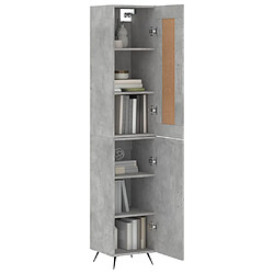 Avis Maison Chic Buffet,Meuble de Rangement,commode pour salon,Cuisine Gris béton 34,5x34x180 cm Bois d'ingénierie -MN98692