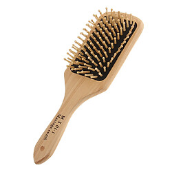 Brosse à Cheveux Démêlante avec Poignée en Bois Naturel, Brosse de Massage du Cuir Cheveulu Anti-statique, Peigne de Coiffure