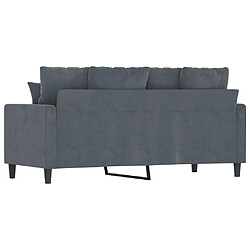 Acheter vidaXL Canapé à 2 places Gris foncé 140 cm Velours