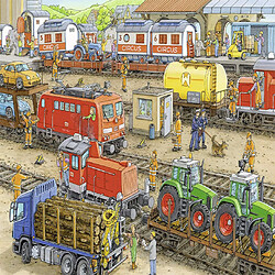 Ravensburger - 09191 1 - Puzzle - Tumulte À La Gare - 2 x 24 Pièces