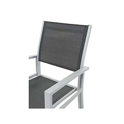 Avis Habitat Et Jardin Fauteuil jardin Alu/Textilène Tropic - Phoenix - Gris foncé - Lot de 2