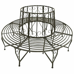 Maison Chic Banc d'extérieur | Banc circulaire de jardin 160 cm Acier -GKD87042