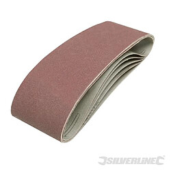 5 bandes abrasives 75 x 533 mm Grain 60 SILVERLINE 308931 