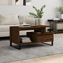 vidaXL Table basse Chêne marron 90x49x45 cm Bois d'ingénierie