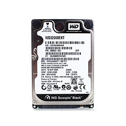 Disque Dur 320Go SATA 2.5" WESTERN DIGITAL Scorpio Black WD3200BEKT PC Portable · Occasion 