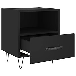 Acheter vidaXL Tables de chevet 2 pcs noir 40x35x47,5 cm bois d’ingénierie