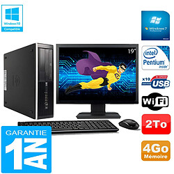 PC HP Compaq Pro 6300 SFF G630 RAM 4Go 2To Graveur DVD Wifi W7 Ecran 19" - Occasion