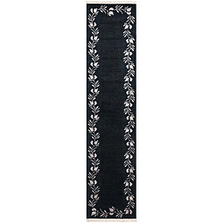 Vidal Tapis de couloir en laine 401x89 noir Darya