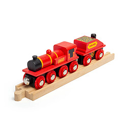 Bigjigs Rail Gros moteur rouge avec chariot pas cher