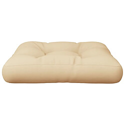 Avis vidaXL Coussin de palette beige 50x50x12 cm tissu