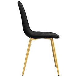 Acheter vidaXL Chaises à manger lot de 6 noir velours