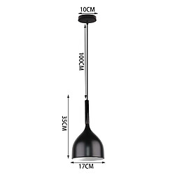 Stoex Suspension Lustre Vintage Lustre Rétro Lampe À Suspension Moderne Nordique Pour Café, Bureau, Salon, Cuisine Noir pas cher