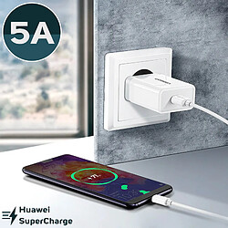 Avis Câble USB vers USB type C Charge et Synchro SuperCharge 5A 1m LinQ Blanc