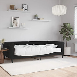 Maison Chic Lit de jour avec matelas, Lit de repos Lit d'invité pour Salon Chambre,Canapé-lit noir 100x200 cm velours -MN67624