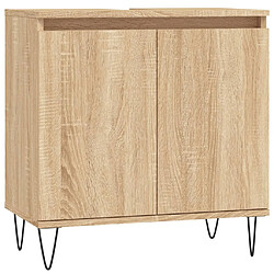 vidaXL Armoire de bain chêne sonoma 58x33x60 cm bois d'ingénierie