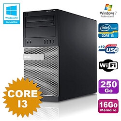 PC Tour Dell Optiplex 790 Intel Core I3 3.1Ghz 16Go 250Go DVD WIFI Win 7 - Occasion