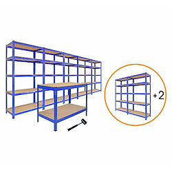 Monstershop 5 Etagères T-Rax 75cm, 2 Etagère T-Rax 90cm & 1 Etabli Q-Rax 120cm