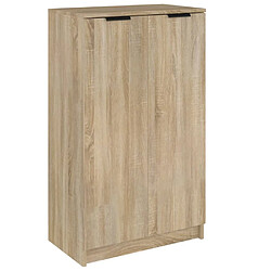 vidaXL Armoire à chaussures Chêne sonoma 59x35x100cm Bois d'ingénierie