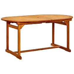 Avis vidaXL Table à dîner de jardin (160-240)x100x75cm Bois d'acacia massif