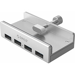 ORICO USB 3.0 HUB Type de Pince de concentrateur USB, concentrateur de données Ultra-Rapide en Aluminium Ultra-R MH4PU-P-SV-B 