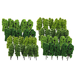 80pc HO Z 1:150 Sacle Vert Arbre Modèle Pour Train Chemin De Fer Parc Rue Aménagement Arbres de Diorama ferroviaire