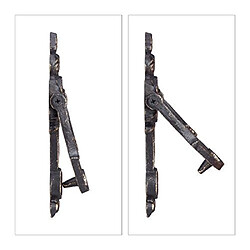 Avis Relaxdays antique Heurtoir de porte, EN FONTE, à motif, pour porte avant, H x L x P: 18x 10x 4cm, Bronze