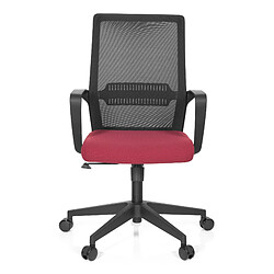 Chaise de bureau / Chaise pivotante PRESTON tissu maille noir / rouge hjh OFFICE