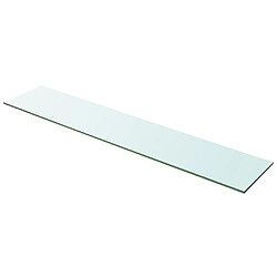 vidaXL Panneaux d'étagère 2 pcs Verre Transparent 100 x 20 cm