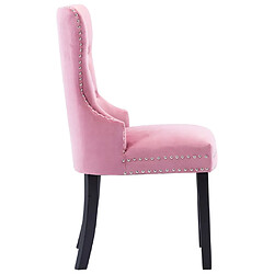 Acheter vidaXL Chaises à manger lot de 6 rose velours