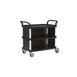 Servante polyvalente 250 KG - 3 plateaux et coffre - 110x52x102cm