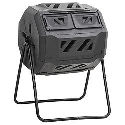 vidaXL Bac à compost de jardin Noir 73x64x95 cm 160 L 