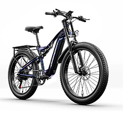 Moteur de vélo électrique de 26 pouces 1000W 17.5AH VTT Cross Country Shengmilo MX03 Fat Bike - Bleu 