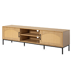 Acheter Bestmobilier Nagato - meuble tv - bois - 180 cm