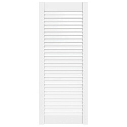 vidaXL Porte d'armoire à persiennes blanc 99,3x39,4 cm pin massif