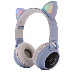 LED CAT écouteurs Casque Casque Ciel Bleu LED CAT écouteurs Casque Casque Bleu