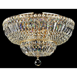 MAYTONI Plafonnier semi-encastré doré antique et cristal, 12 lumières, E14