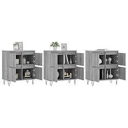 Avis Maison Chic Ensemble de 3 Buffets,commode,console pour rangement Sonoma gris Bois d'ingénierie -MN45879