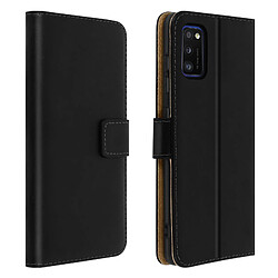 Avizar Housse Samsung Galaxy A41 Cuir Véritable Porte cartes Fonction Support Noir 