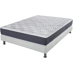 Ebac Matelas + sommier déco 140x190 Mousse - Majorca - Soutien ferme - Made in France 