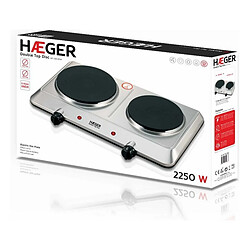 Plaque Électrique Haeger Double Top Disc 2 Feux à gaz 2250W